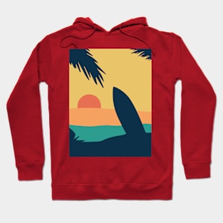 Surf Beach Vintage Look Hoodie